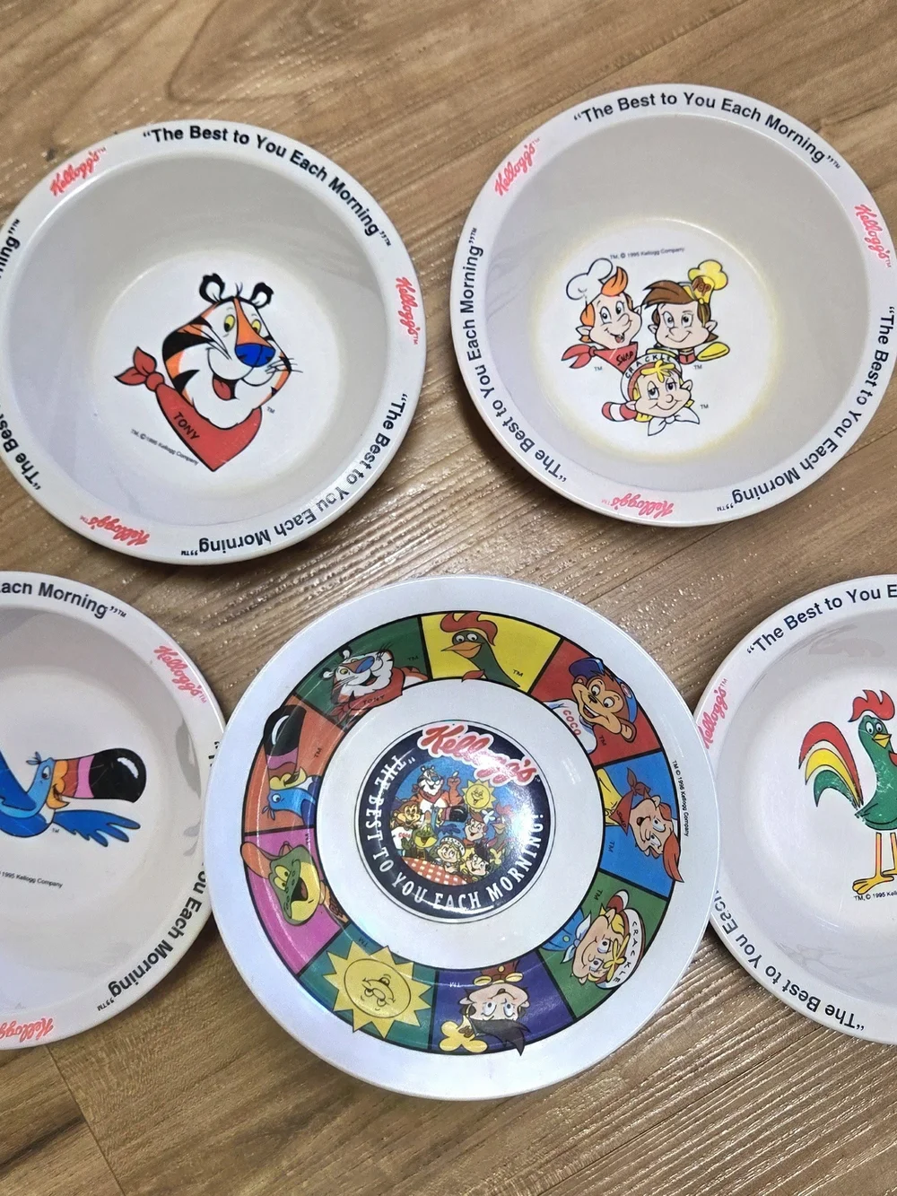 Kellogg's Retro Kids Character Melamine Bowl Set - White with Multicolor